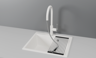 Смеситель для кухни Granula 8168, АРКТИК (БЕЛЫЙ) белый